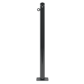 Ornamental bollard | Series 464B | � 60 mm | stationary, to be fixed by plugswith base plate 100 x 150 mm | without lock | with 1 eyelet
